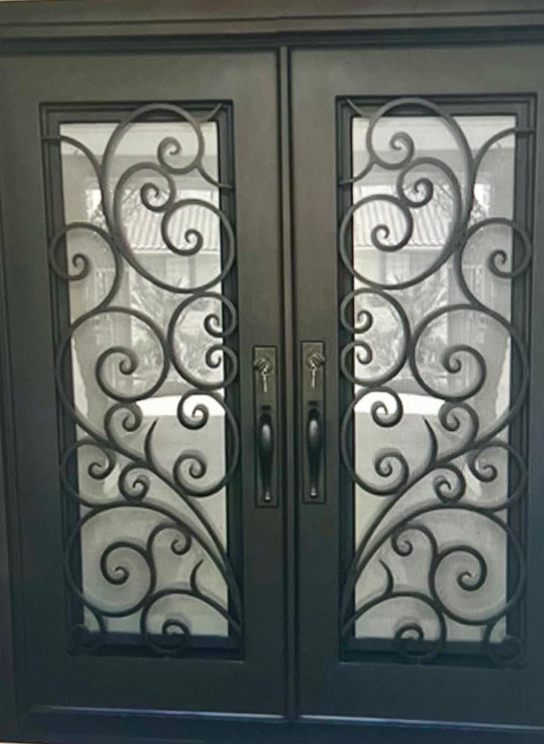 Ornate Single Iron Door